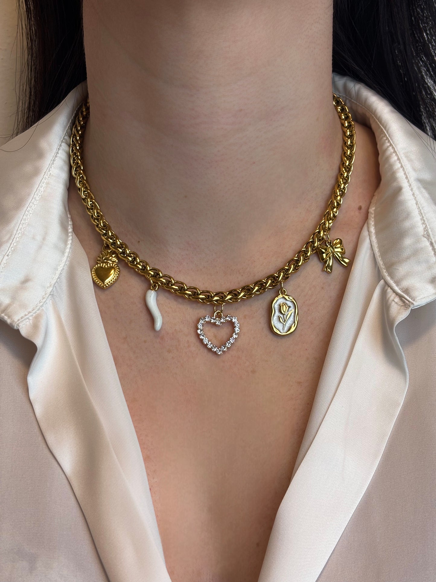 Collana Charms White