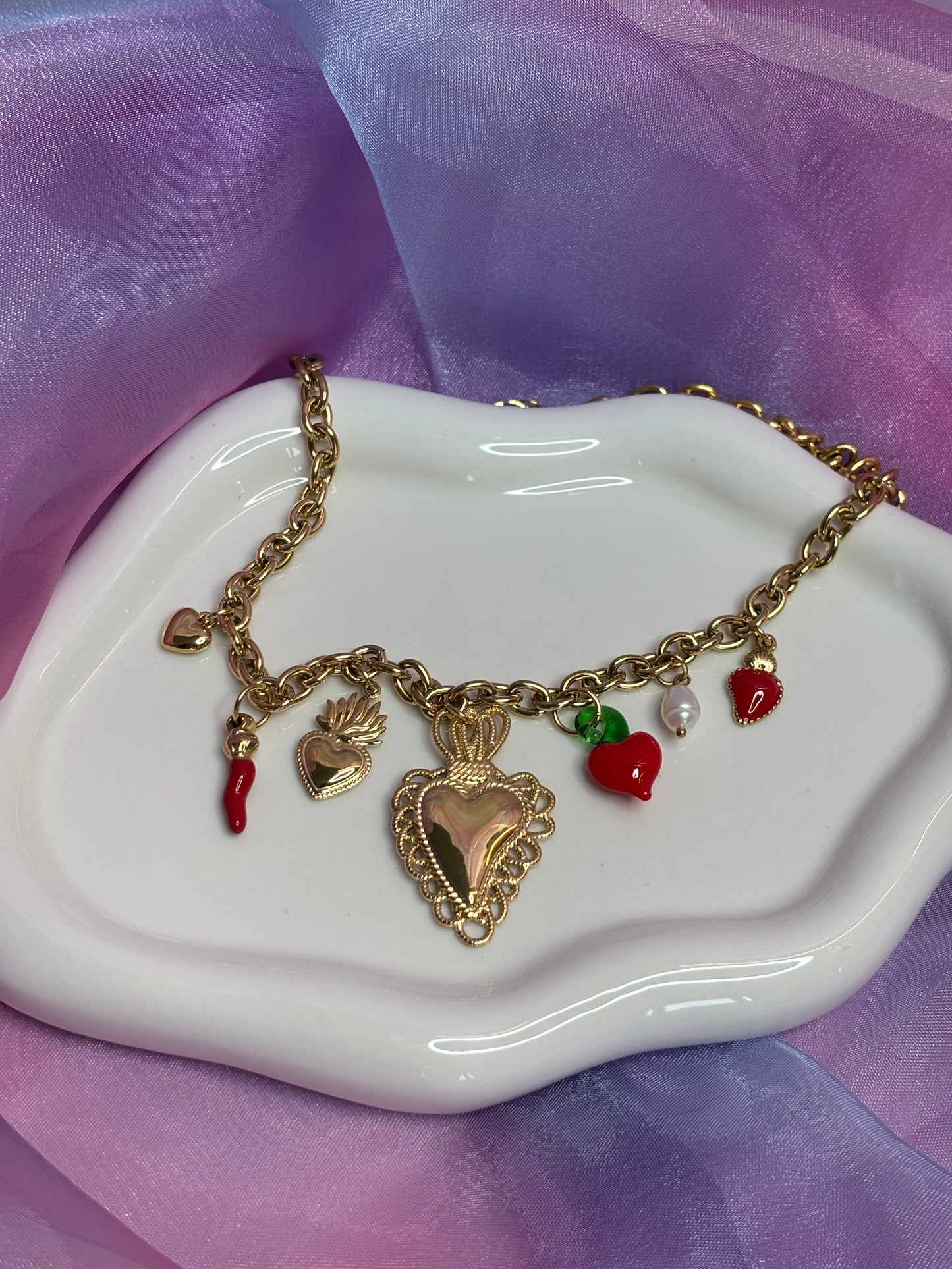 Collana Charms Heart