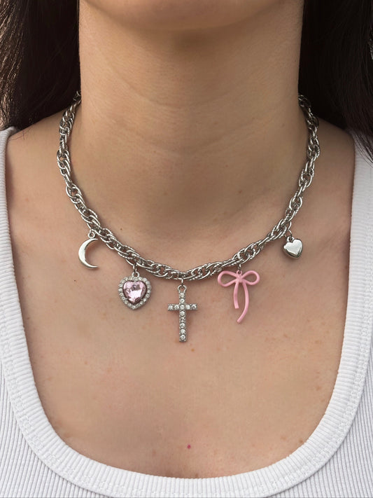 Collana Charms Pink