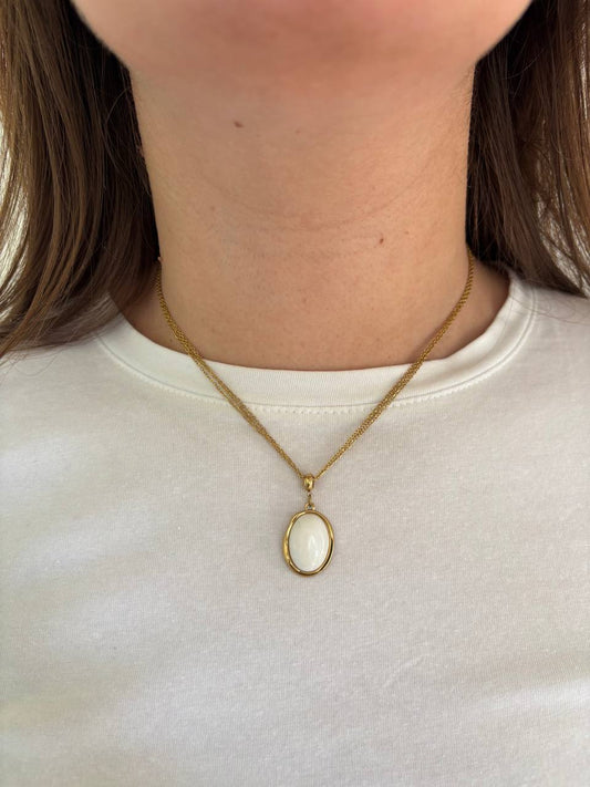 Collana White Opal