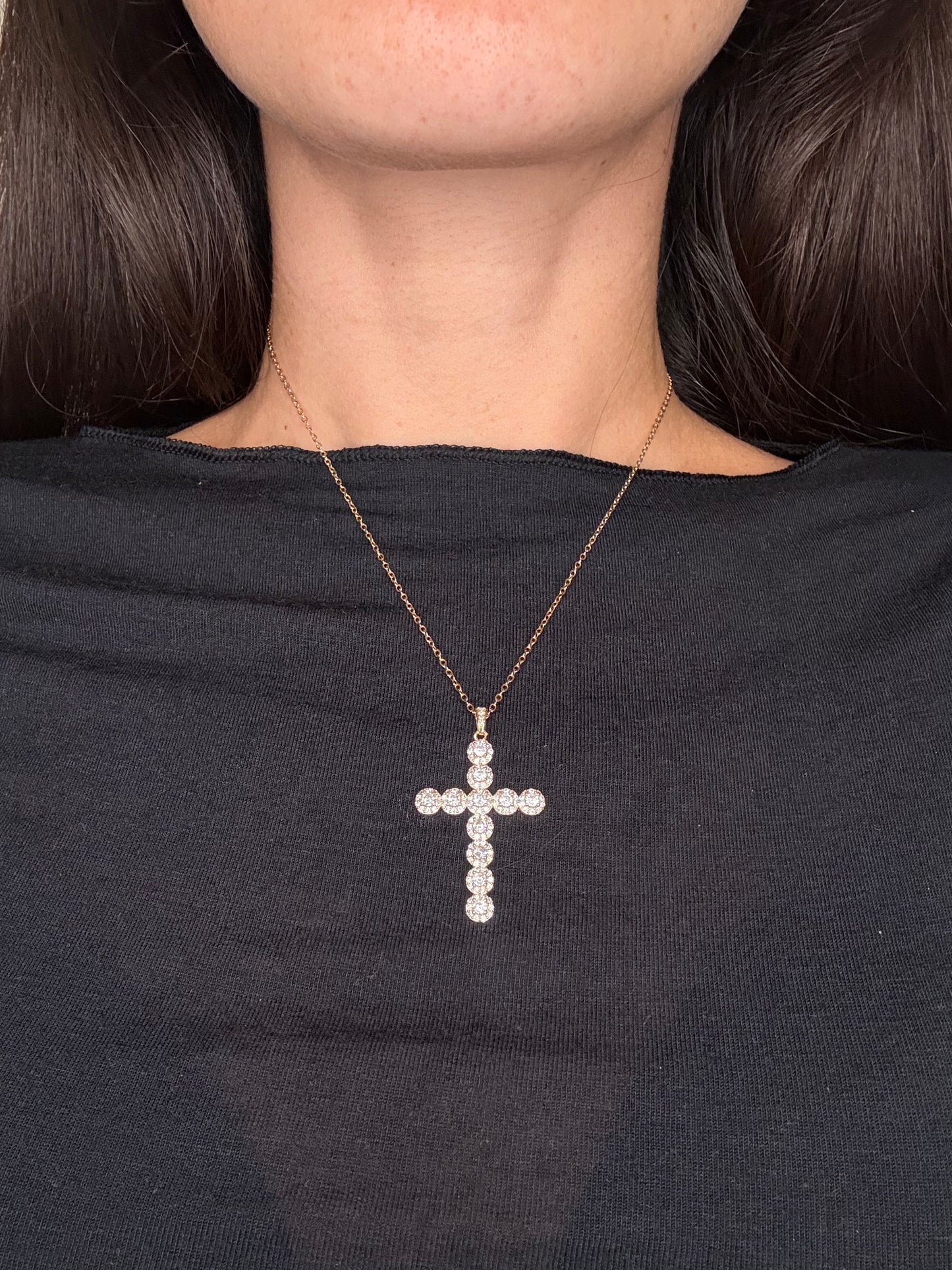 Collana Croce Brillante
