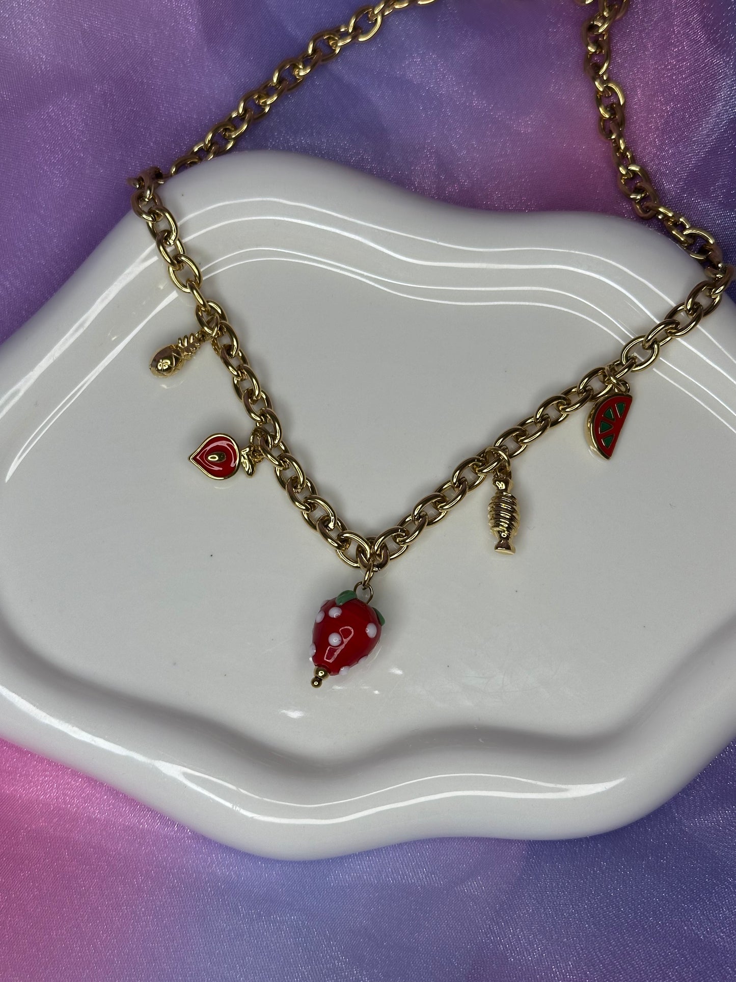 Collana Charms Fragola