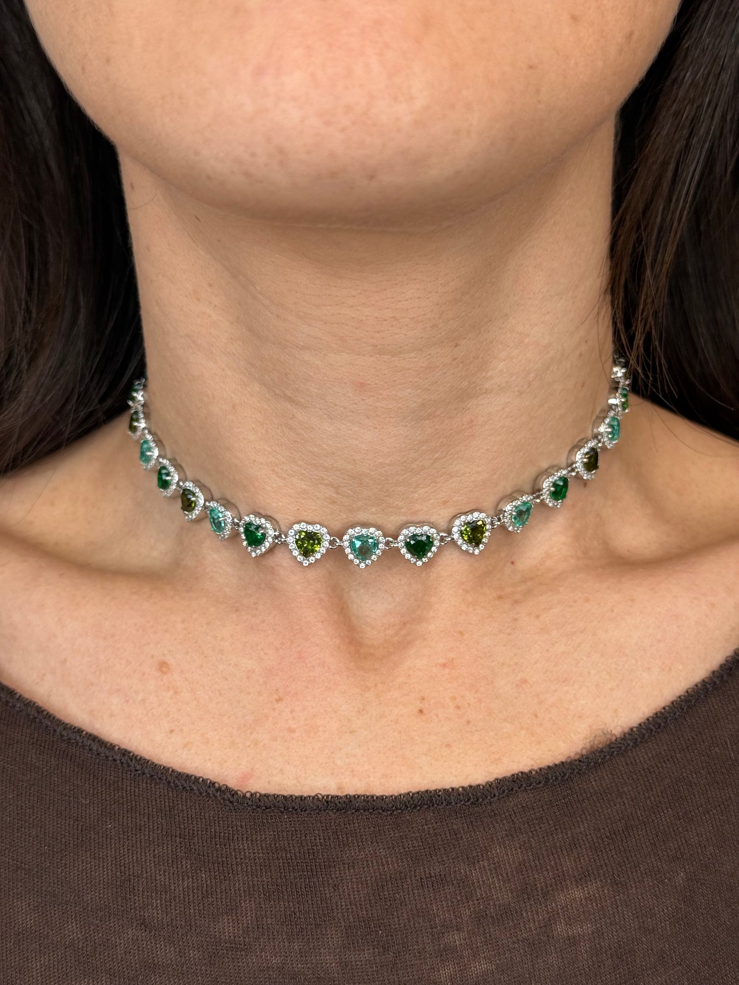 Collana Zirconi Cuore