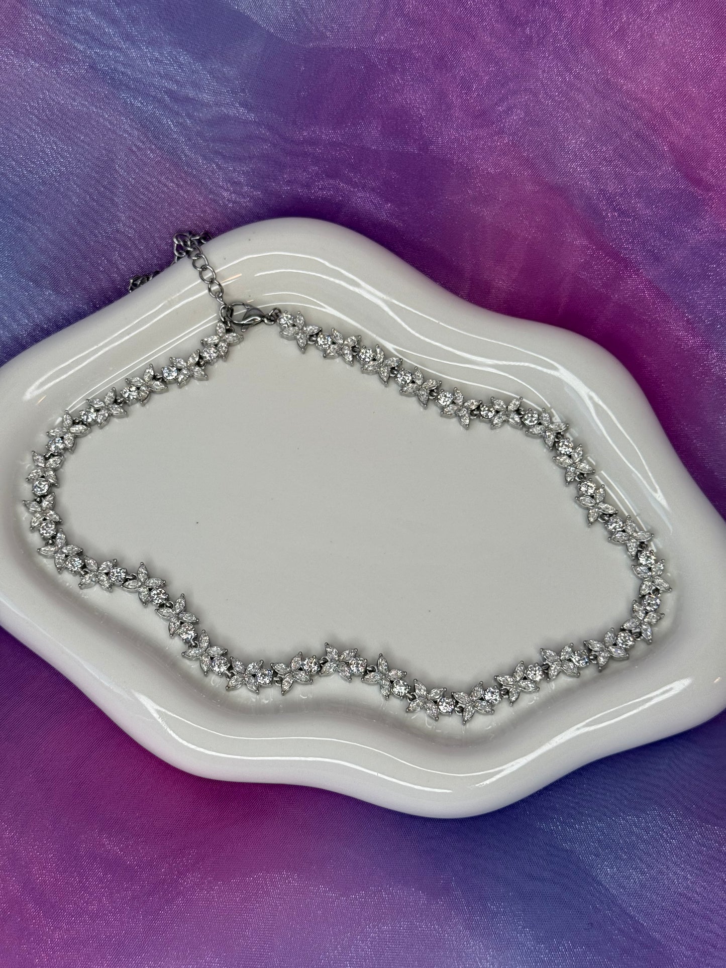 Collana Zirconi Farfalla