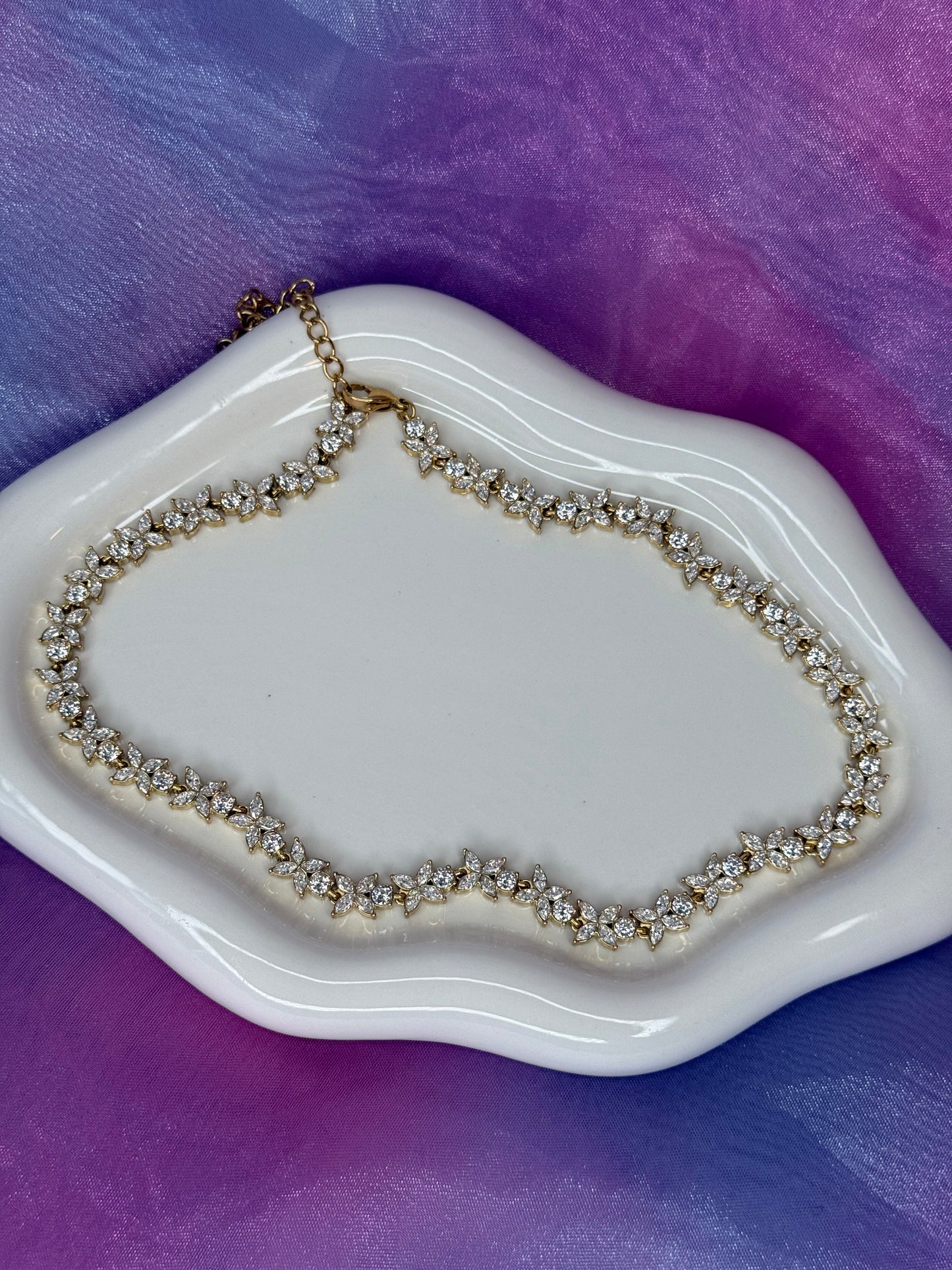 Collana Zirconi Farfalla