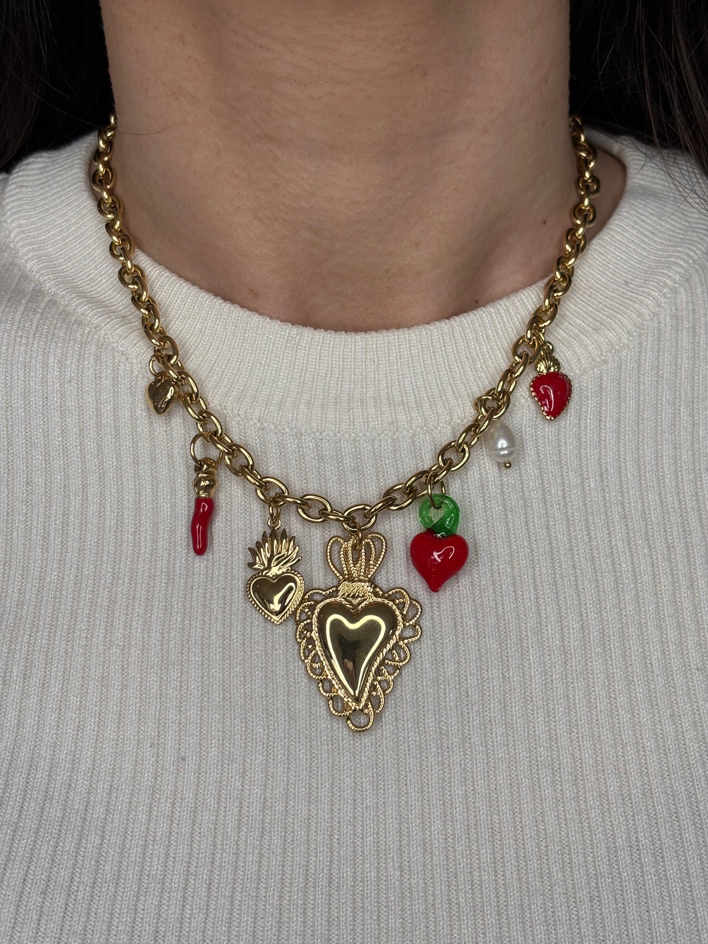 Collana Charms Heart