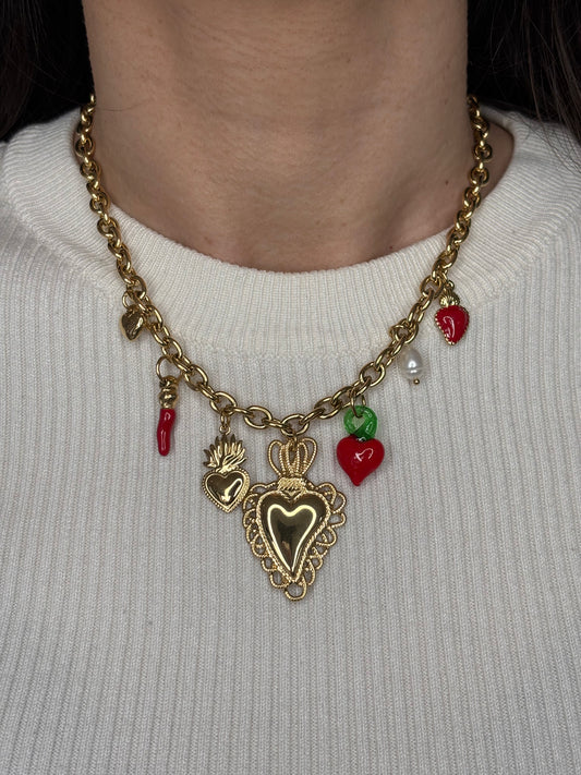Collana Charms Heart